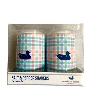 Southern Marsh Blue Plaid Salt & Pepper Shakers